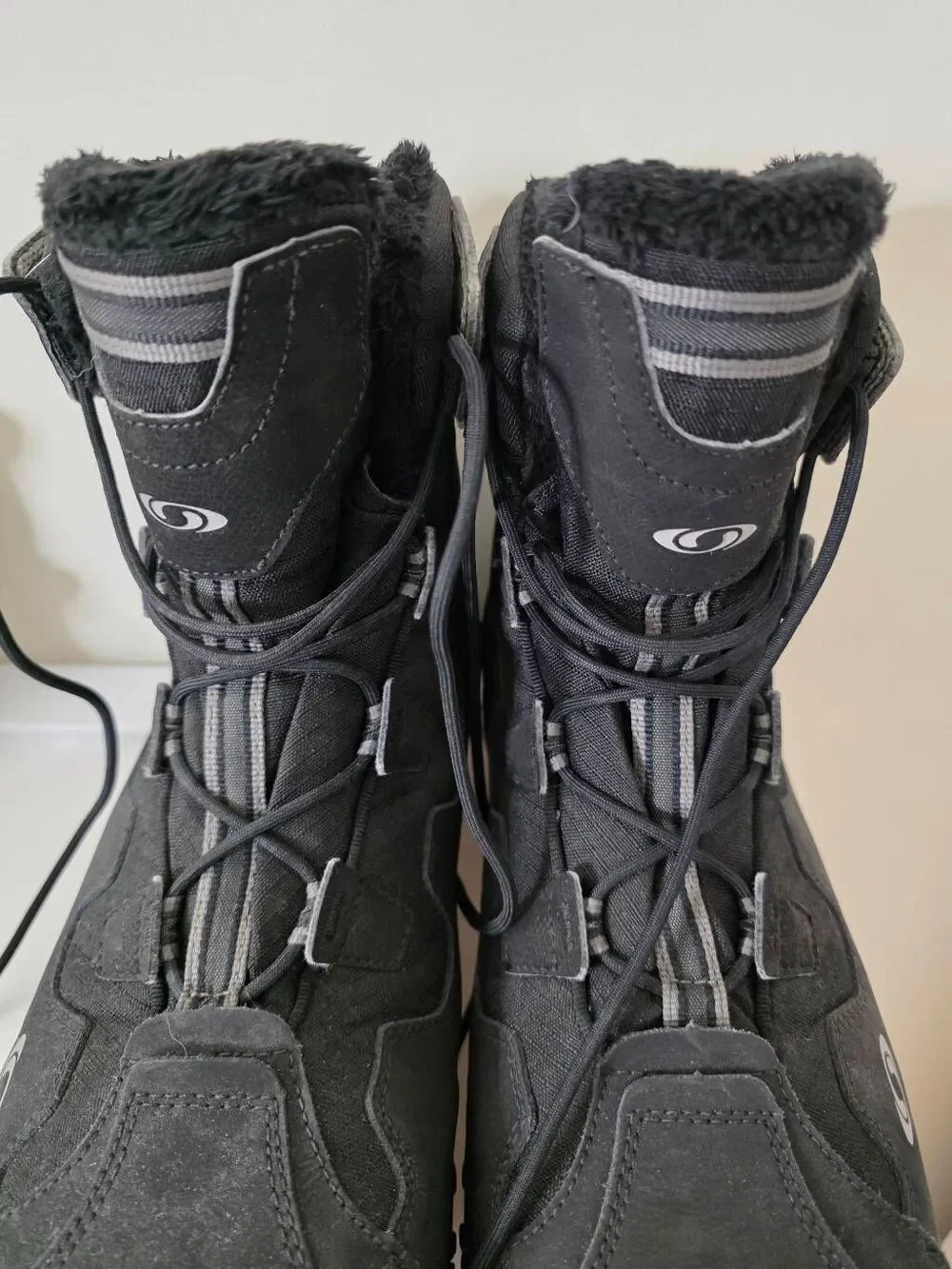 Salomon Snowtrip Black Thinsulate 200 Gram Waterproof Boots Mens Size 12.5
